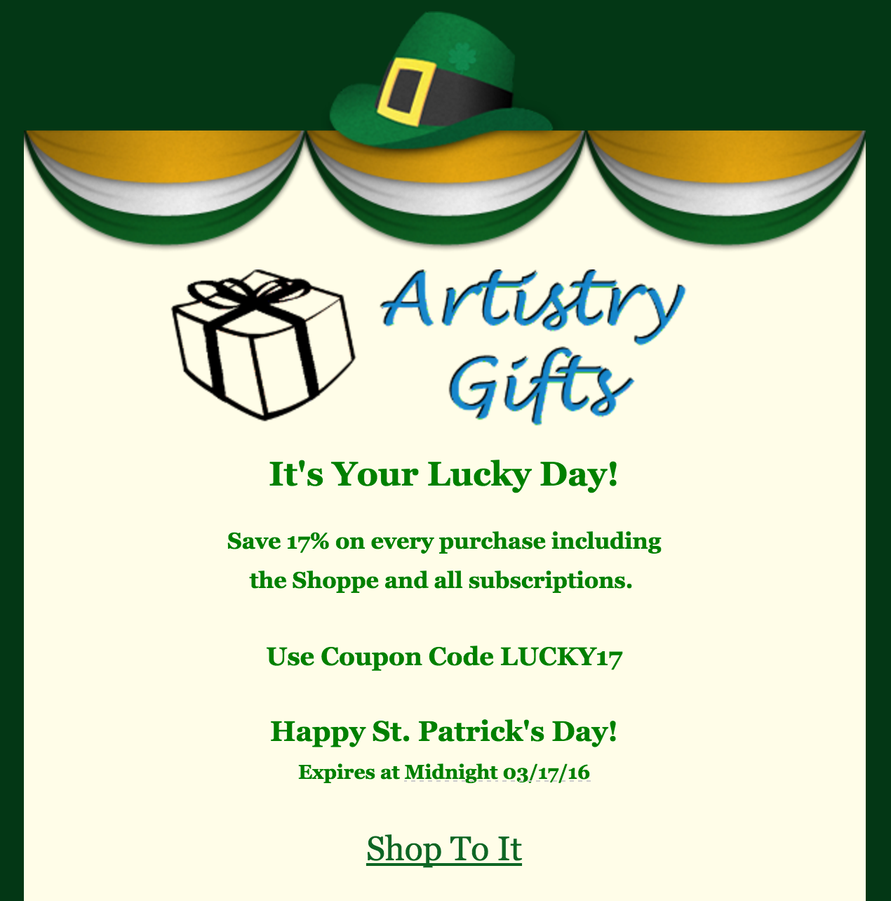 Today Only – 17% off Any Artistry Gifts Subscription!