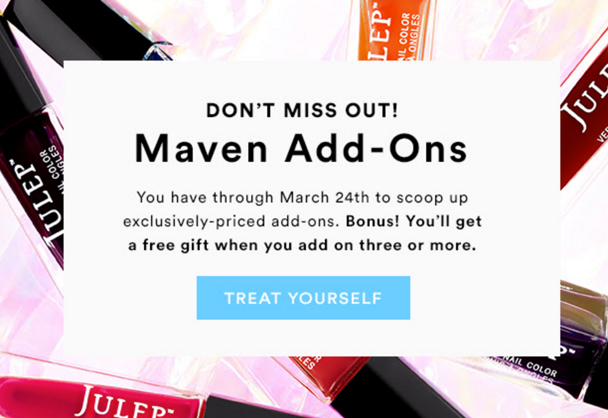 Reminder – 1 Day Left for Julep Maven April 2016 Selections!