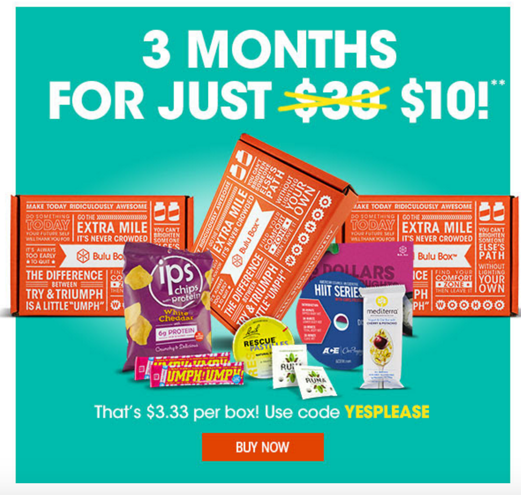 Bulu Box Subscription Sale – 3 Months for $10!