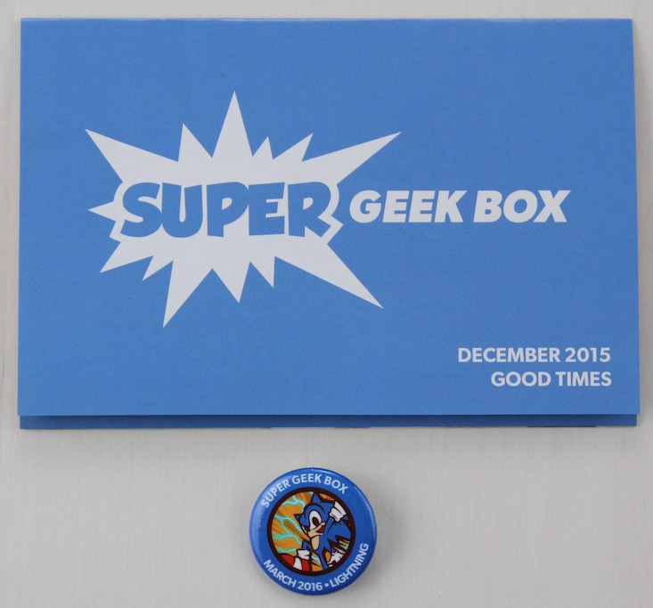 Super Geek Box Subscription Box Review March 2016 - card and pin