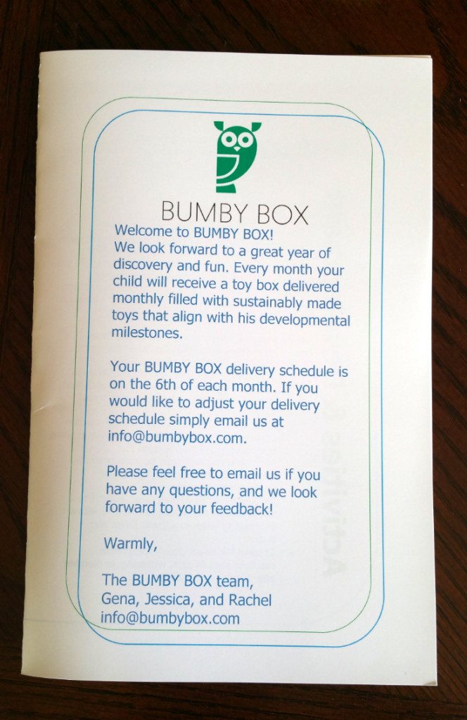 BUMBY BOX APRIL 2016 - info 1