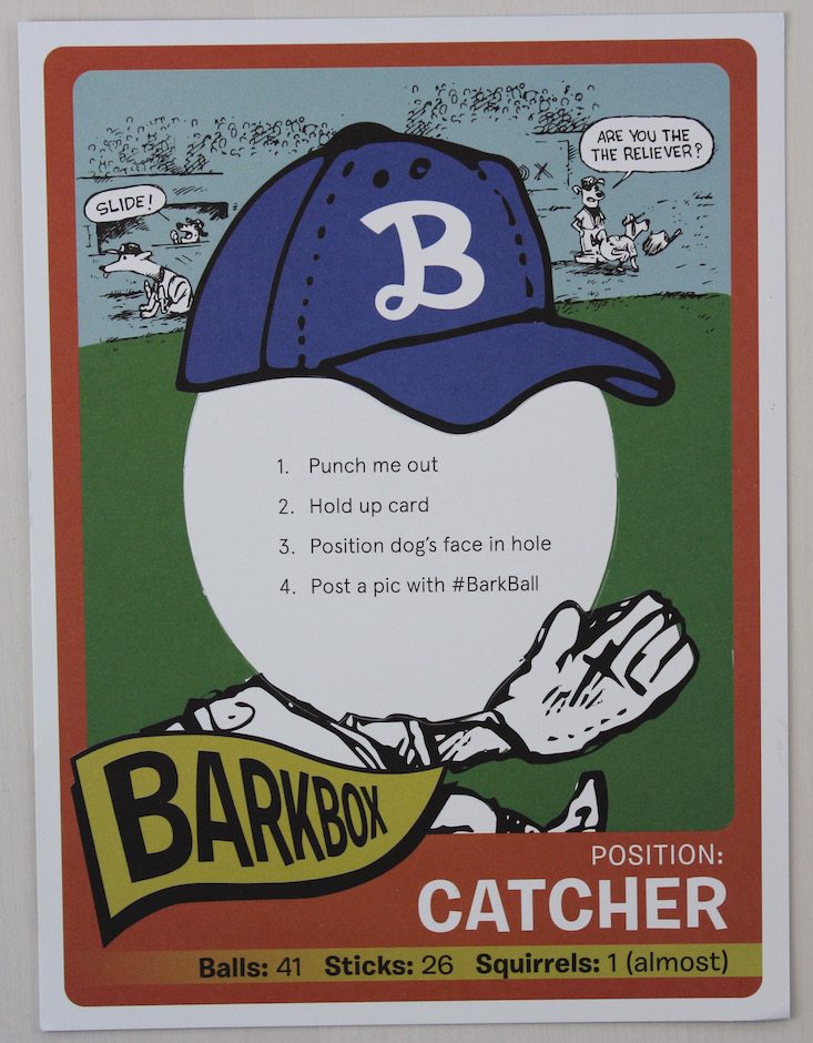 BarkBox Subscription Box Review & Coupon April 2016 - baseball card template