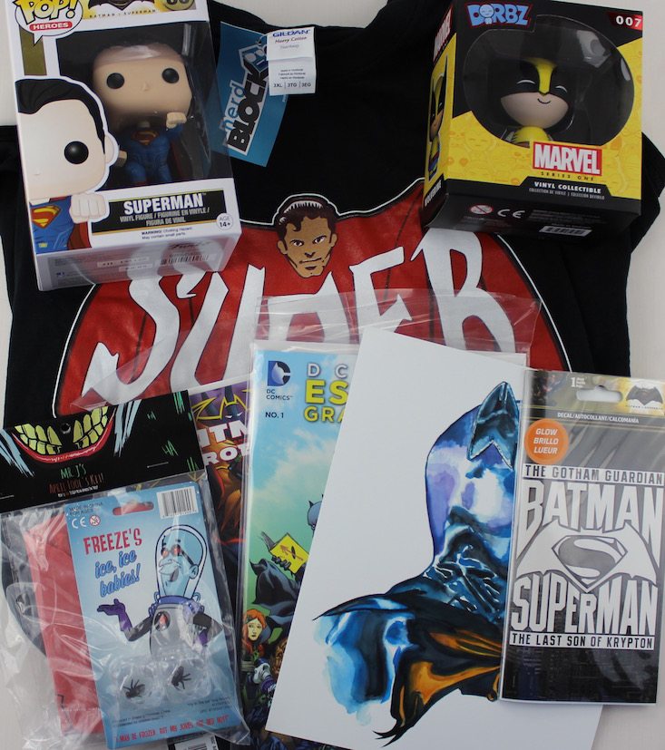 Comic Block Subscription Box Review + Coupon March 2016 - all items