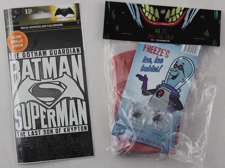 Comic Block Subscription Box Review + Coupon March 2016 - decal and april fools kit