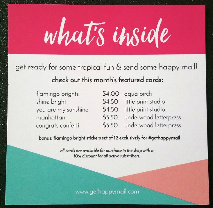 GET HAPPY MAIL MARCH 2016 - info 3