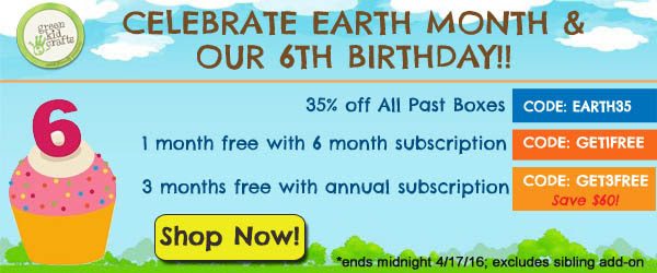 Green Kid Crafts 6-Year Birthday Sale – Get Up To 3 Months Free!