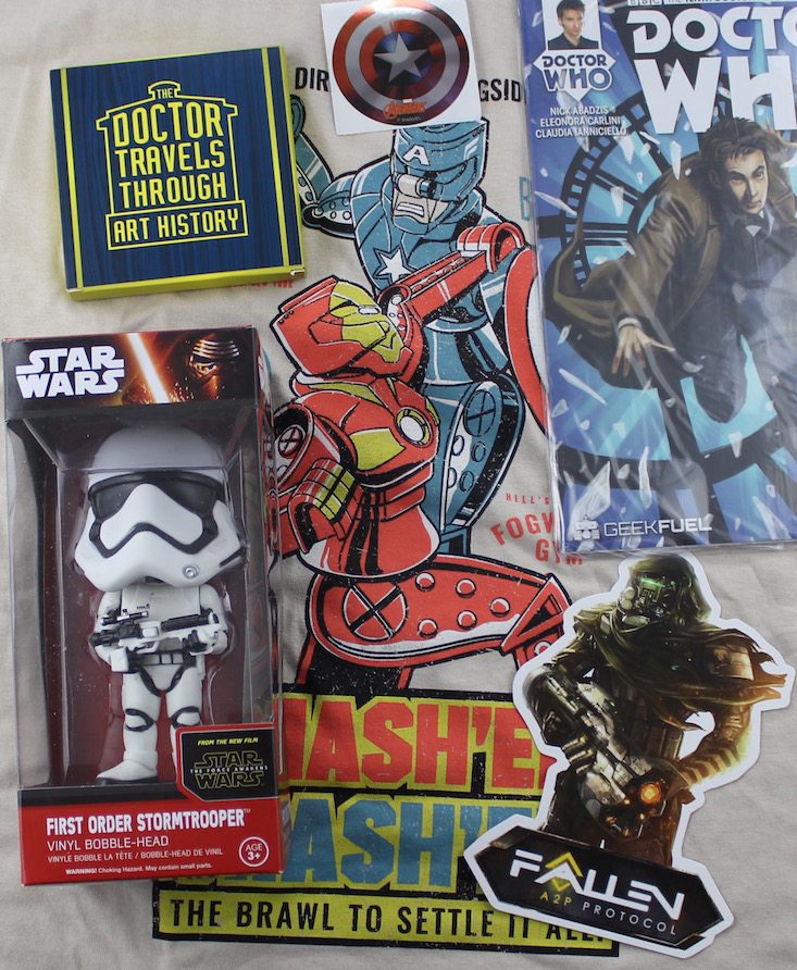 Geek Fuel Subscription Box Review + Exclusive Coupon April 2016 - all items