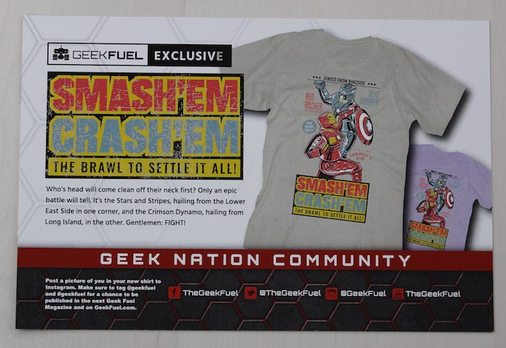 Geek Fuel Subscription Box Review + Exclusive Coupon April 2016 - card front