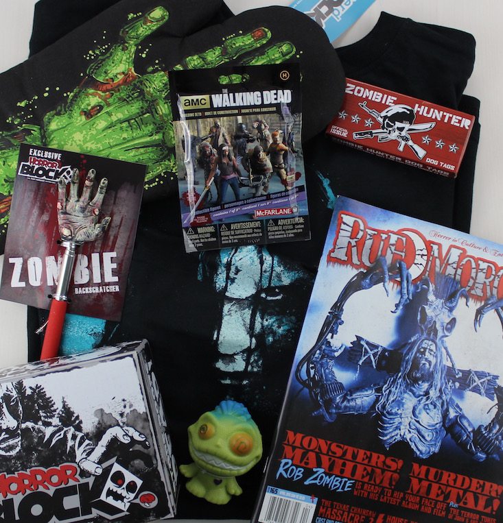 Horror Block Subscription Box Review + Coupon March 2016 - all items