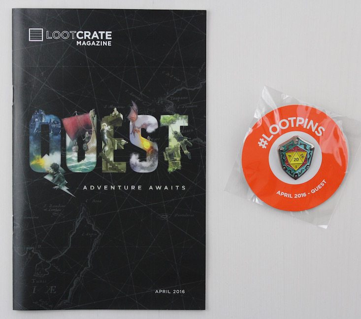 Loot Crate Subscription Box Review & Coupon April 2016 - mini mag and pin