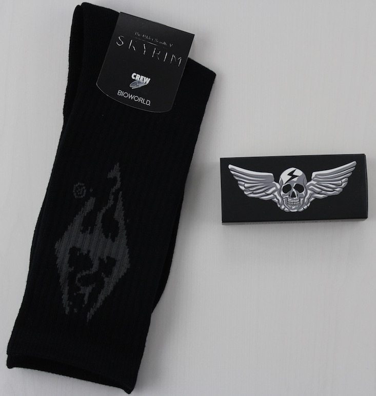 Loot Gaming Subscription Box Review & Coupon April 2016 - socks and pin