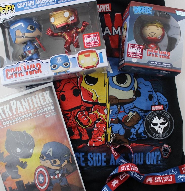 Marvel Collector Corps Subscription Box Review April 2016 - all items