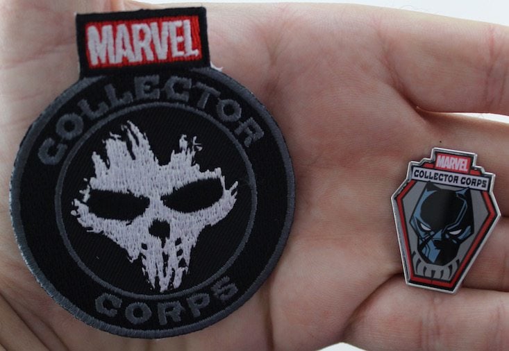 Marvel Collector Corps Subscription Box Review April 2016 - pin and patch