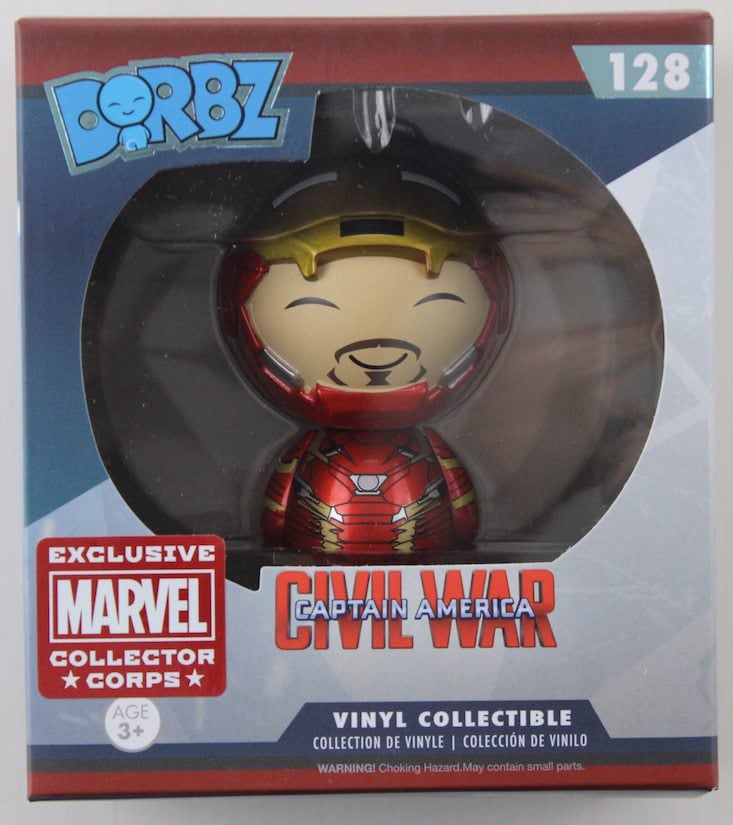 Marvel Collector Corps Subscription Box Review April 2016 - tony stark dorbz