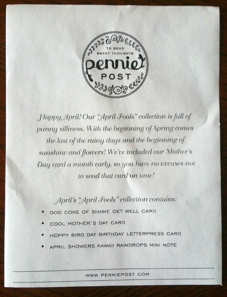 PENNIE POST APRIL 2016 - info