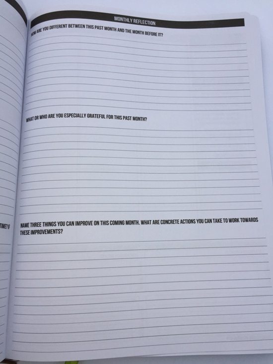 Planner Reflection Page