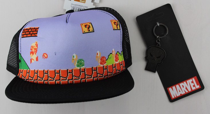 Powered Geek Box Subscription Box Review March 2016 - hat and keychain