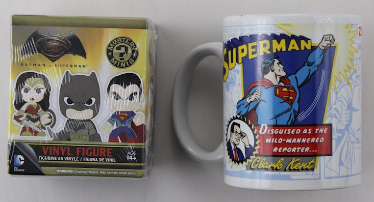 Powered Geek Box Subscription Box Review March 2016 - mystery mini and superman mug