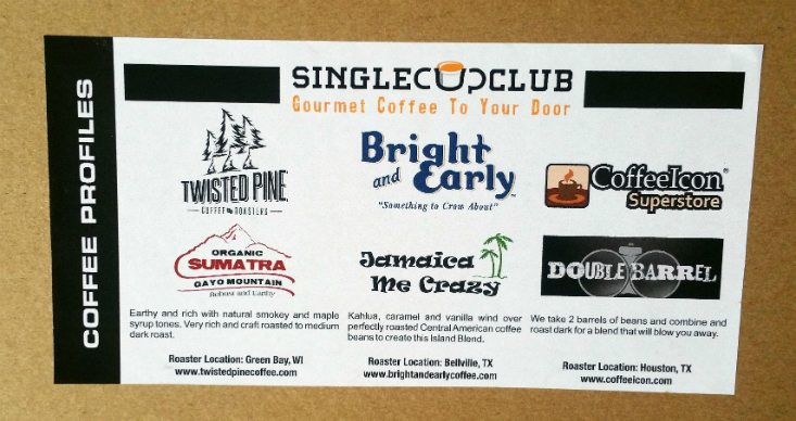 SINGLE CUP CLUB APRIL 2016 - info