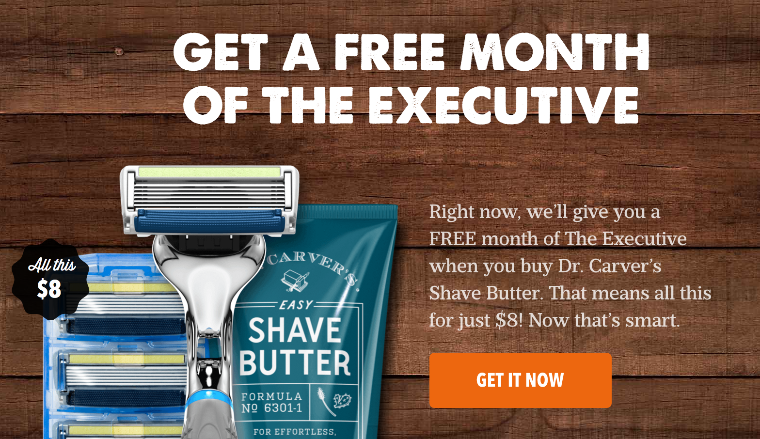 Free Month of Dollar Shave Club with Shave Butter Purchase!