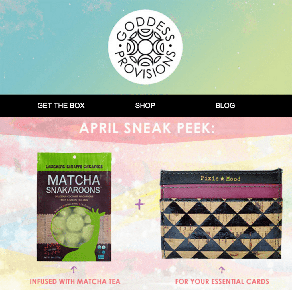 Goddess Provisions April
