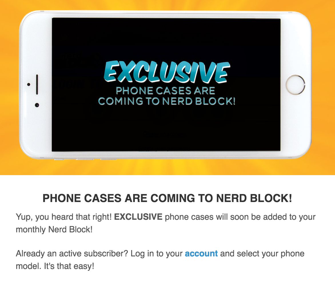 Phone Cases Coming To Nerd Block!