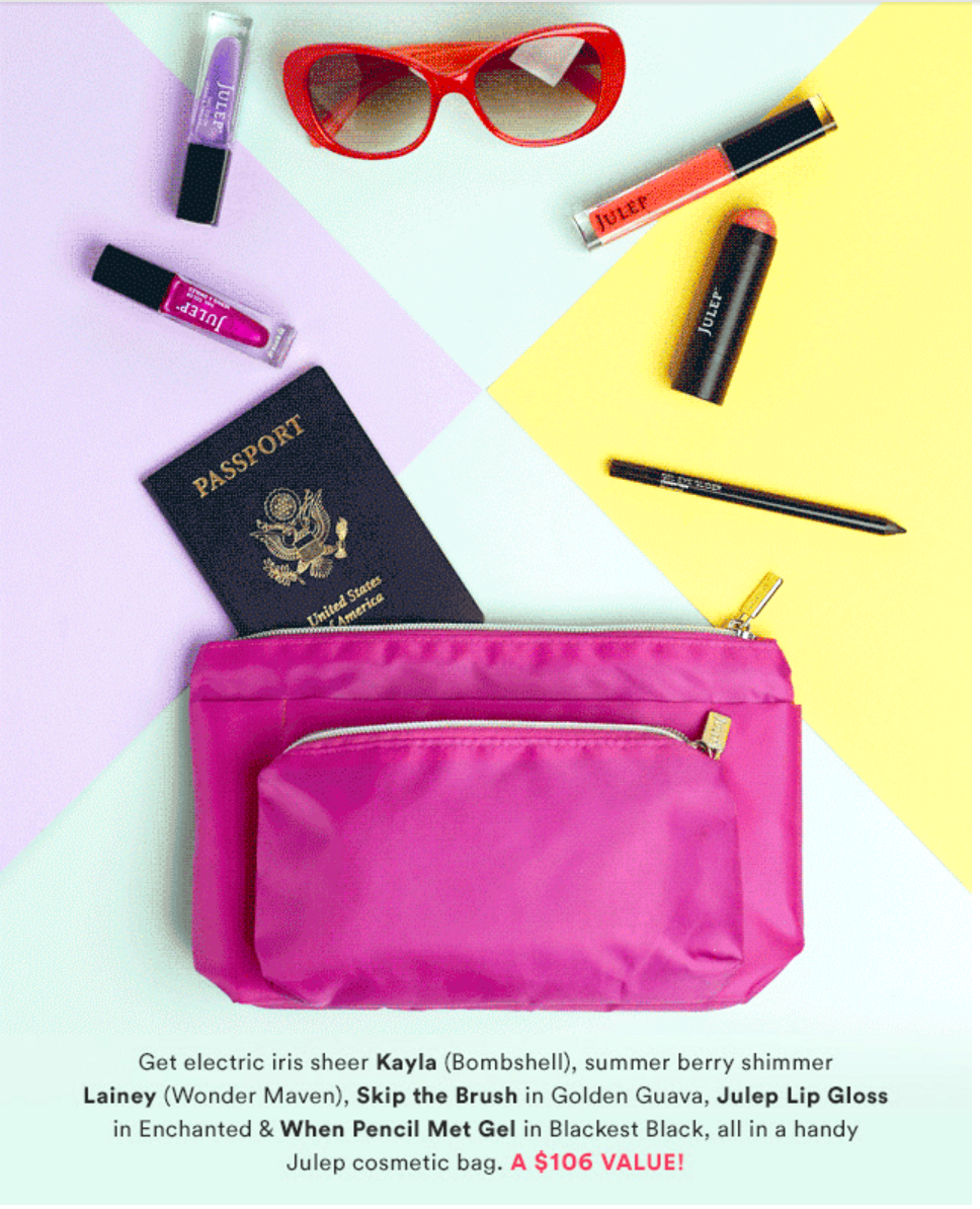 Free $106 Value Travel Kit with $30 Julep Purchase!