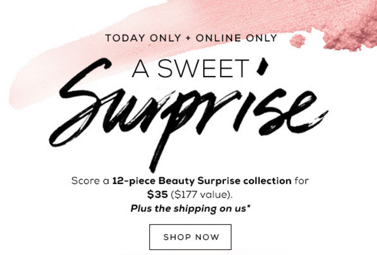 Today Only – Bare Minerals Mystery Box + Free Shipping + Gifts