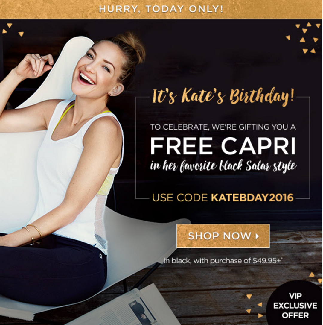 Fabletics Birthday Sale – Free Capris with Purchase!