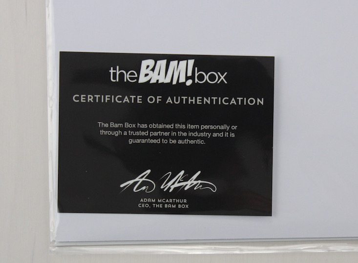 The BAM Box Subscription Box Review March 2016 - cert of authenticity