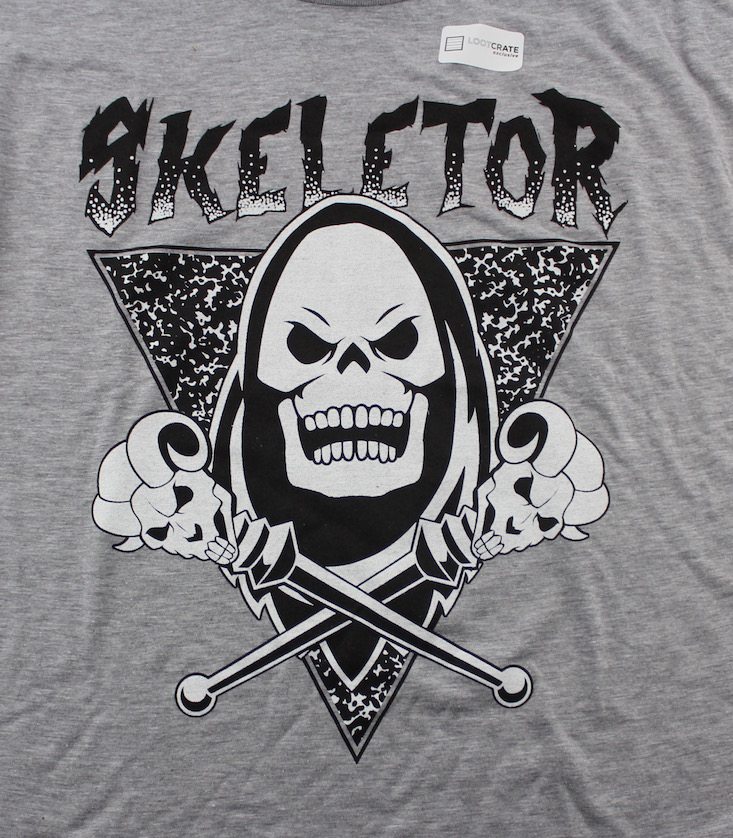 Loot Crate DX Subscription Box Review + Coupon May 2016 - skeletor shirt