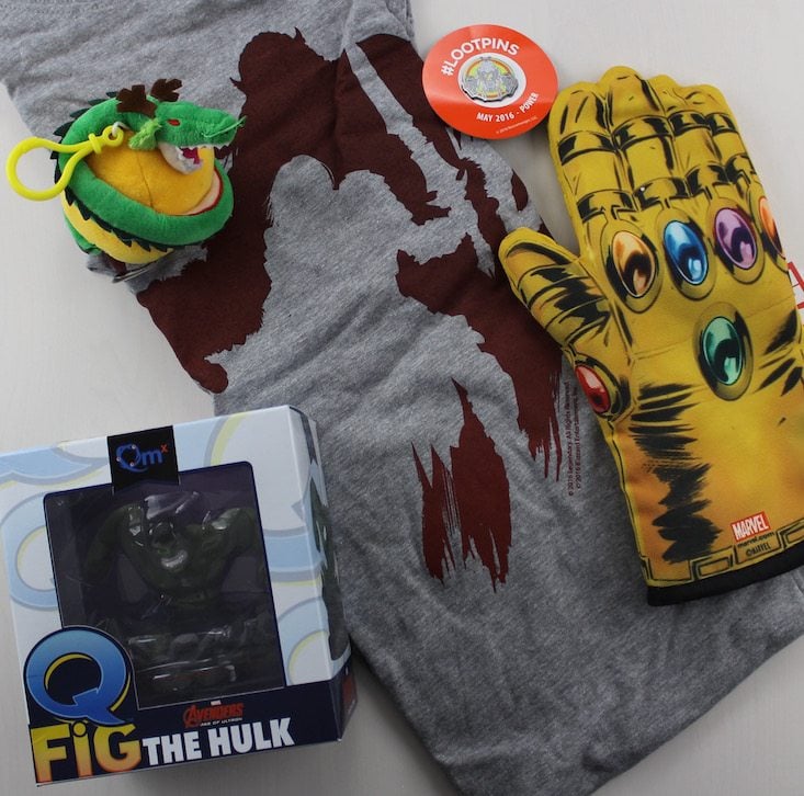 Loot Crate Subscription Box Review & Coupon May 2016 - all items