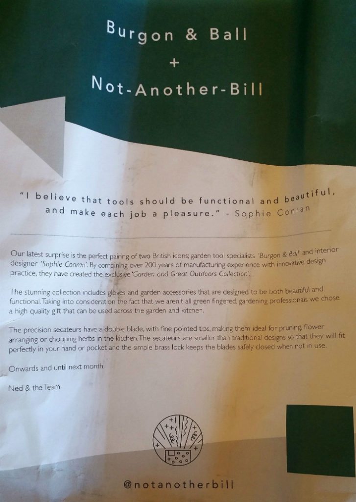 NOT ANOTHER BILL APRIL 2016 - INFO