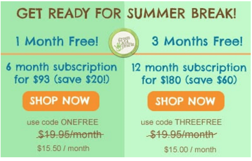 Green Kid Crafts Sale – Get Up To 3 Months Free!