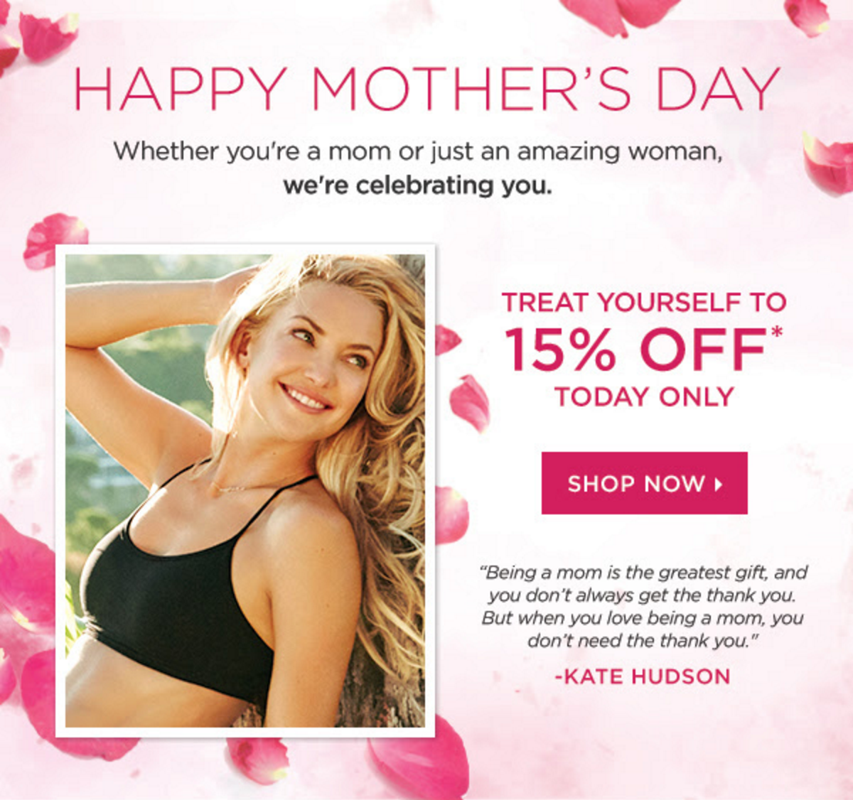 Fabletics Mother’s Day Sale – 15% Off Your Entire Purchase