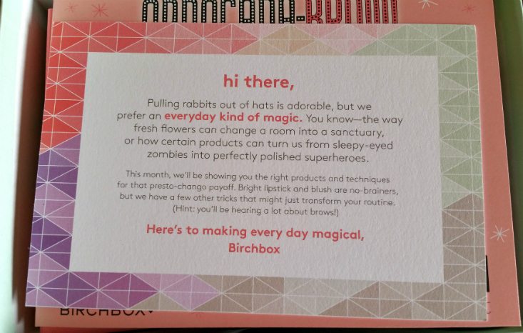 BIRCHBOX JUNE 2016 - info 1