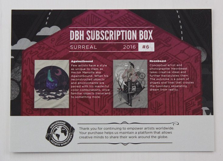 Design By Humans Collector's Box Review May 2016 - card