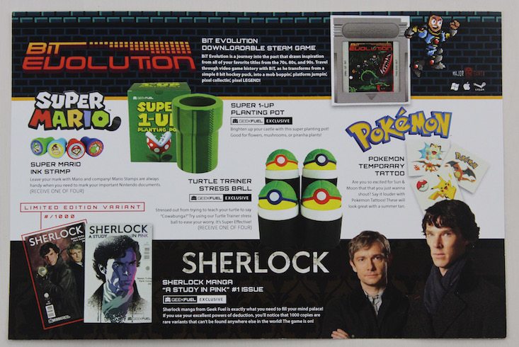 Geek Fuel Subscription Box Review + Exclusive Coupon June 2016 - card back