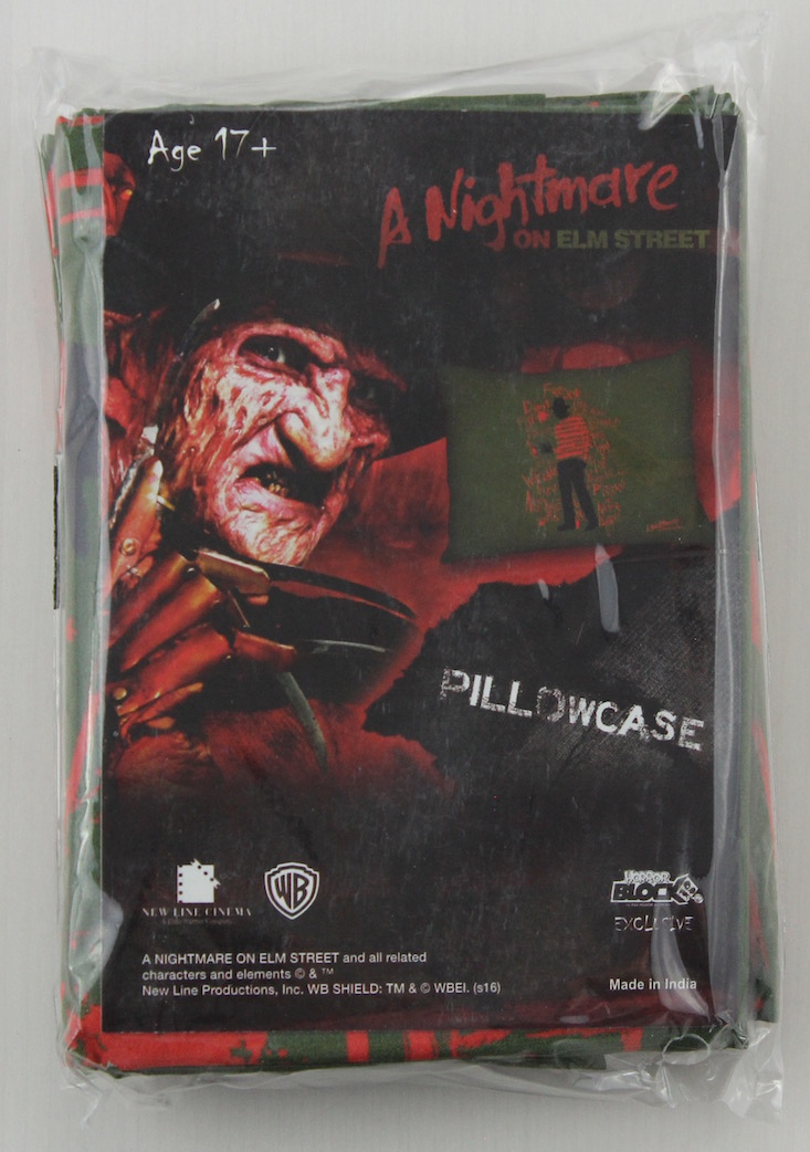 Horror Block Subscription Box Review + Coupon – June 2016 - freddy pillow case
