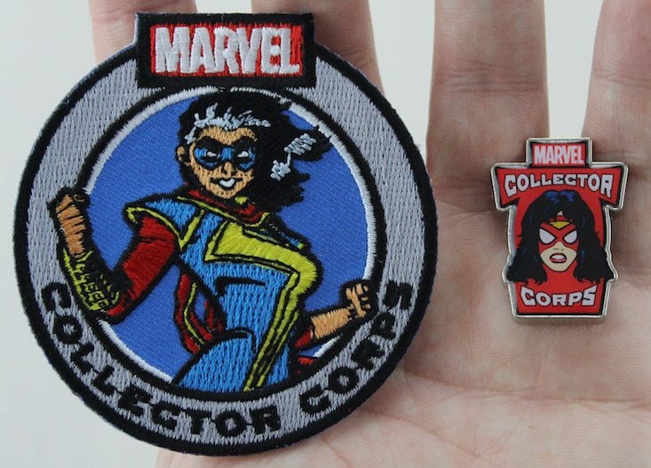 Marvel Collector Corps Subscription Box Review June 2016 - patch and pin