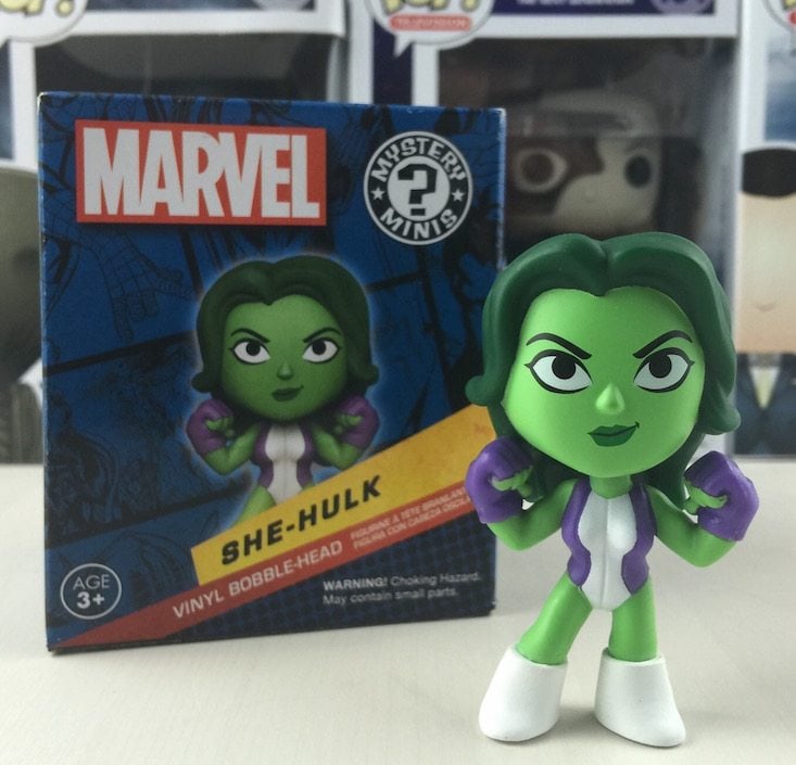 Marvel Collector Corps Subscription Box Review June 2016 - she-hulk out of box