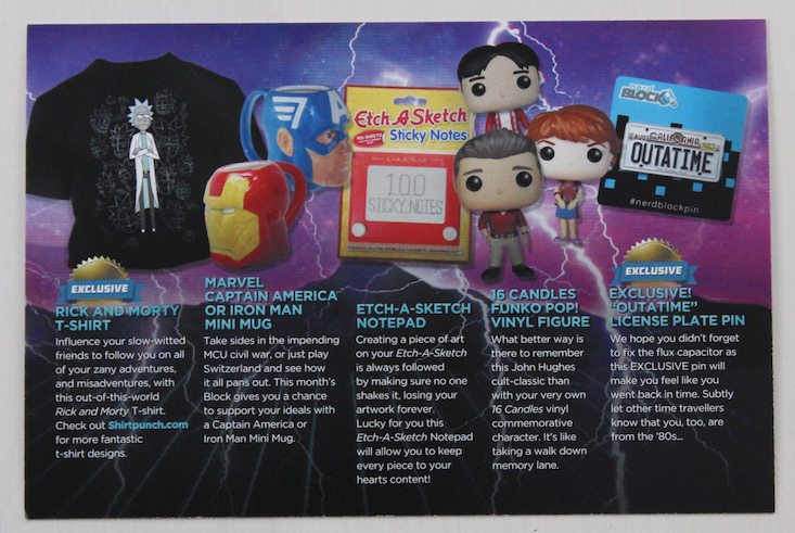 Nerd Block Subscription Box Review + Coupon May 2016 - card back