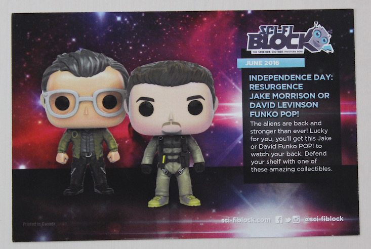 Sci Fi Block Subscription Box Review + Coupon June 2016 - info card