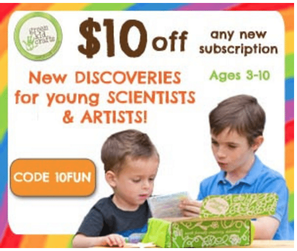 Green Kid Crafts Sale – $10 Off First Box!