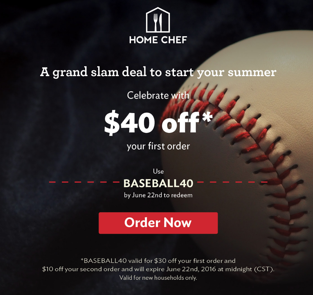 Home Chef Coupon – Save $40 Off Your First Two Orders