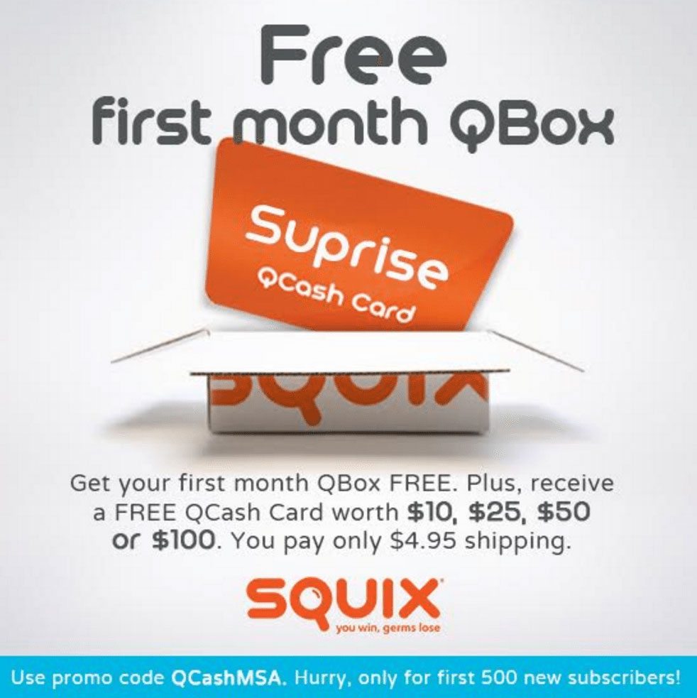 FREE First Squix Box + FREE Gift Card – Just Pay $4.95 Shipping