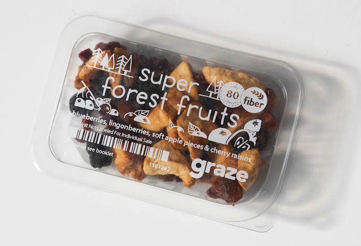 Graze Top 20 Box Review + Free Box Coupon July 2016 - forest fruits