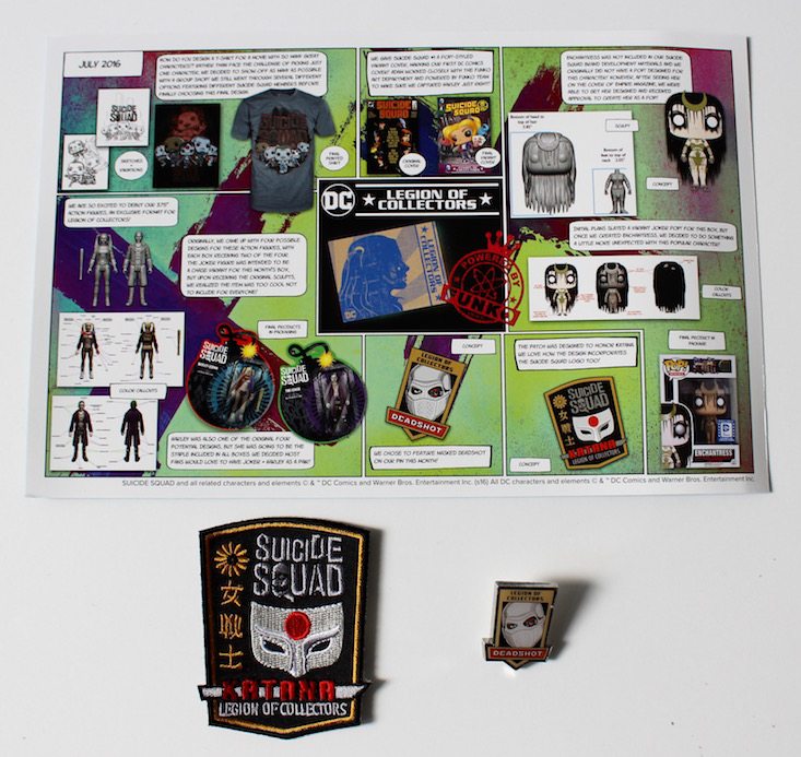 Legion of Collectors Subscription Box Review July 2016 - card and pins