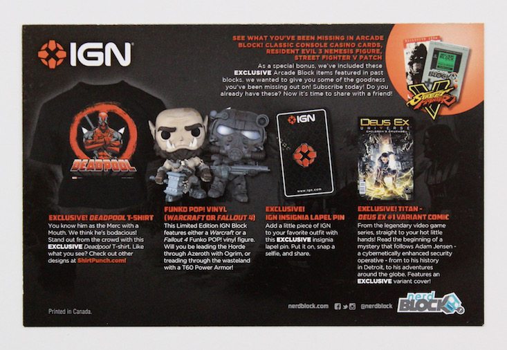 Nerd Block + IGN Limited Edition Block Review - card front