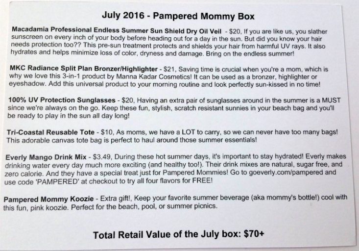 PAMPERED MOMMY JULY 2016 - info 2